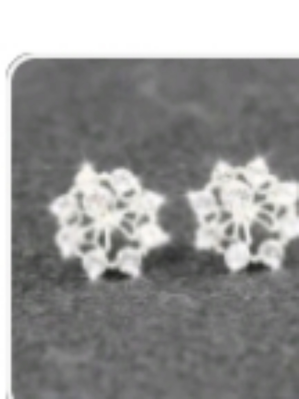 Delicate White Floral Stud Earrings - Women's Jewelry